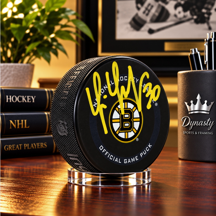 Tim Thomas Boston Bruins Autographed Game Model Puck