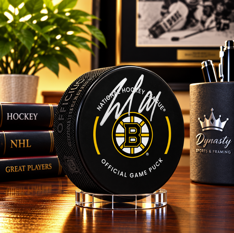Nikita Zadorov Boston Bruins Autographed Hockey Game Model Puck