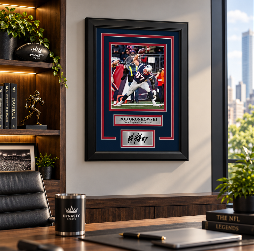 Rob Gronkowski Touchdown Spike New England Patriots 8" x 10" Framed Photo with Engraved Autograph