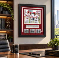 Adam Wainwright, Albert Pujols, & Yadier Molina Cardinals 8x10 Framed Photo with Engraved Autographs