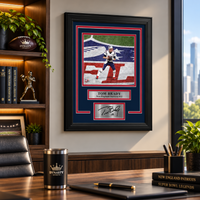 Tom Brady in Action New England Patriots 8" x 10" Framed Football Photo with Engraved Autograph