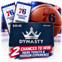 Dynasty Sports Gift Card Entry – Win 76ers Tickets & Allen Iverson VIP Experience
