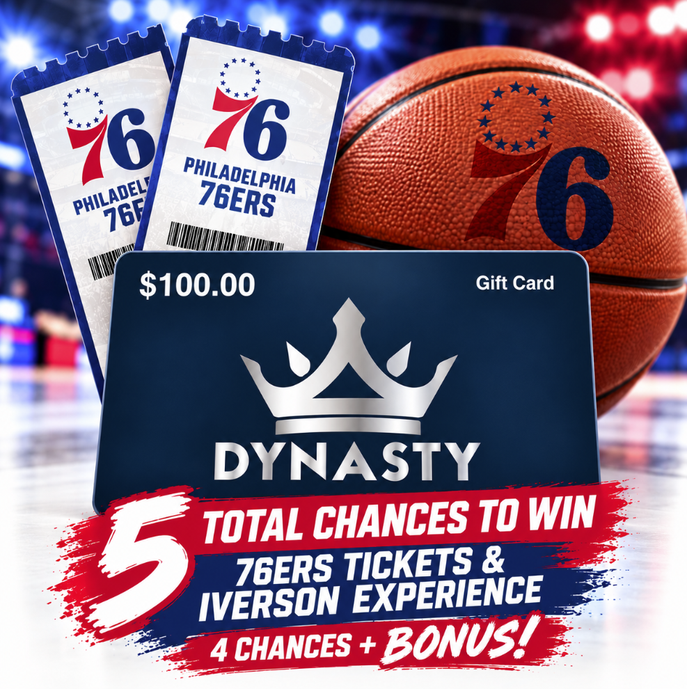 Dynasty Sports Gift Card Entry – Win 76ers Tickets & Allen Iverson VIP Experience