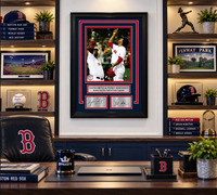 David Ortiz & Pedro Martinez Pointing Boston Red Sox 8" x 10" Framed Photo with Engraved Autographs