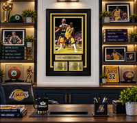 Larry Bird v. Magic Johnson 8" x 10" Framed Basketball Photo with Engraved Autographs