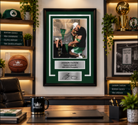 Jayson Tatum 2024 Champions Celebration Boston Celtics 8" x 10" Framed Photo with Engraved Autograph