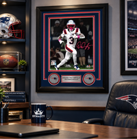 DeMario Pop Douglas New England Patriots Signed 8" x 10" Framed Photo