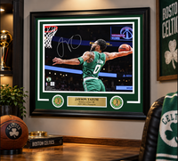 Jayson Tatum Boston Celtics Dunk Autographed 16" x20" Framed Photograph