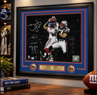 David Tyree Super Bowl XLII Catch New York Giants Autographed 16" x 20" Framed Blackout Photo