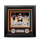 Sean Couturier Captain Skating Action Philadelphia Flyers Autographed 8" x 10" Framed Hockey Photo - Dynasty Sports & Framing 