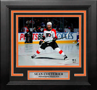 Sean Couturier Skating as Captain Philadelphia Flyers 8" x 10" Framed Hockey Photo