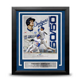 Shohei Ohtani 50-50 Season Record Los Angeles Dodgers 8" x 10" Framed Baseball Collage Photo - Dynasty Sports & Framing 