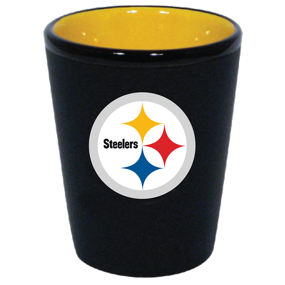 Pittsburgh Steelers Matte Black/Inner Color Shot Glass