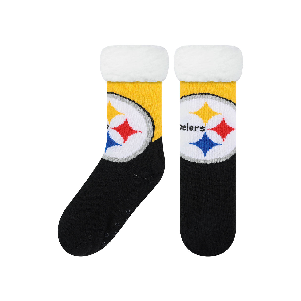 Pittsburgh Steelers Colorblock Footy Slipper Socks