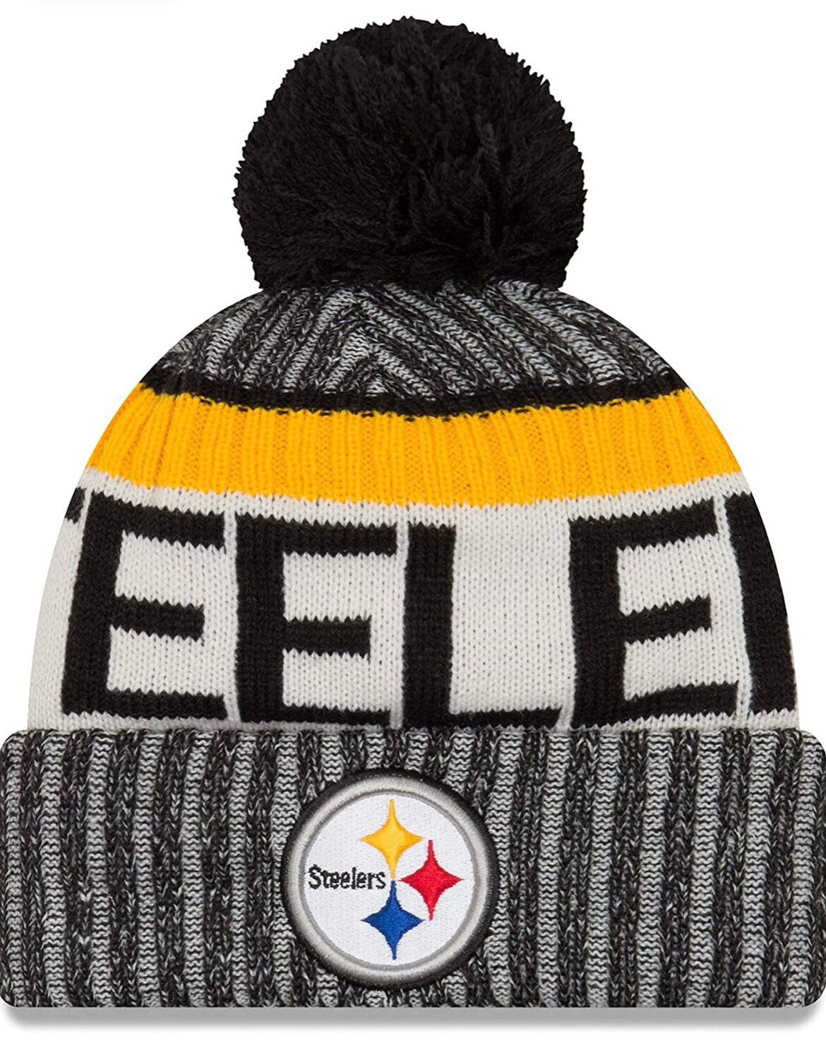 Pittsburgh Steelers New Era Yellow/White Official Sport Knit Hat