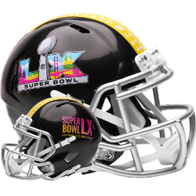 Super Bowl 60 LX Speed Replica Mini Helmet Patriots VS Seahawks