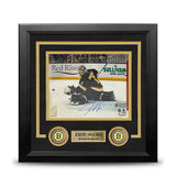 Jeremy Swayman Glove Save Boston Bruins Autographed 8" x 10" Framed Hockey Photo - Dynasty Sports & Framing 