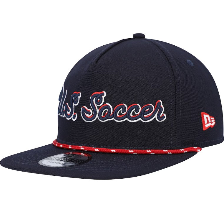 USMNT New Era Script Golfer Adjustable Hat - Navy