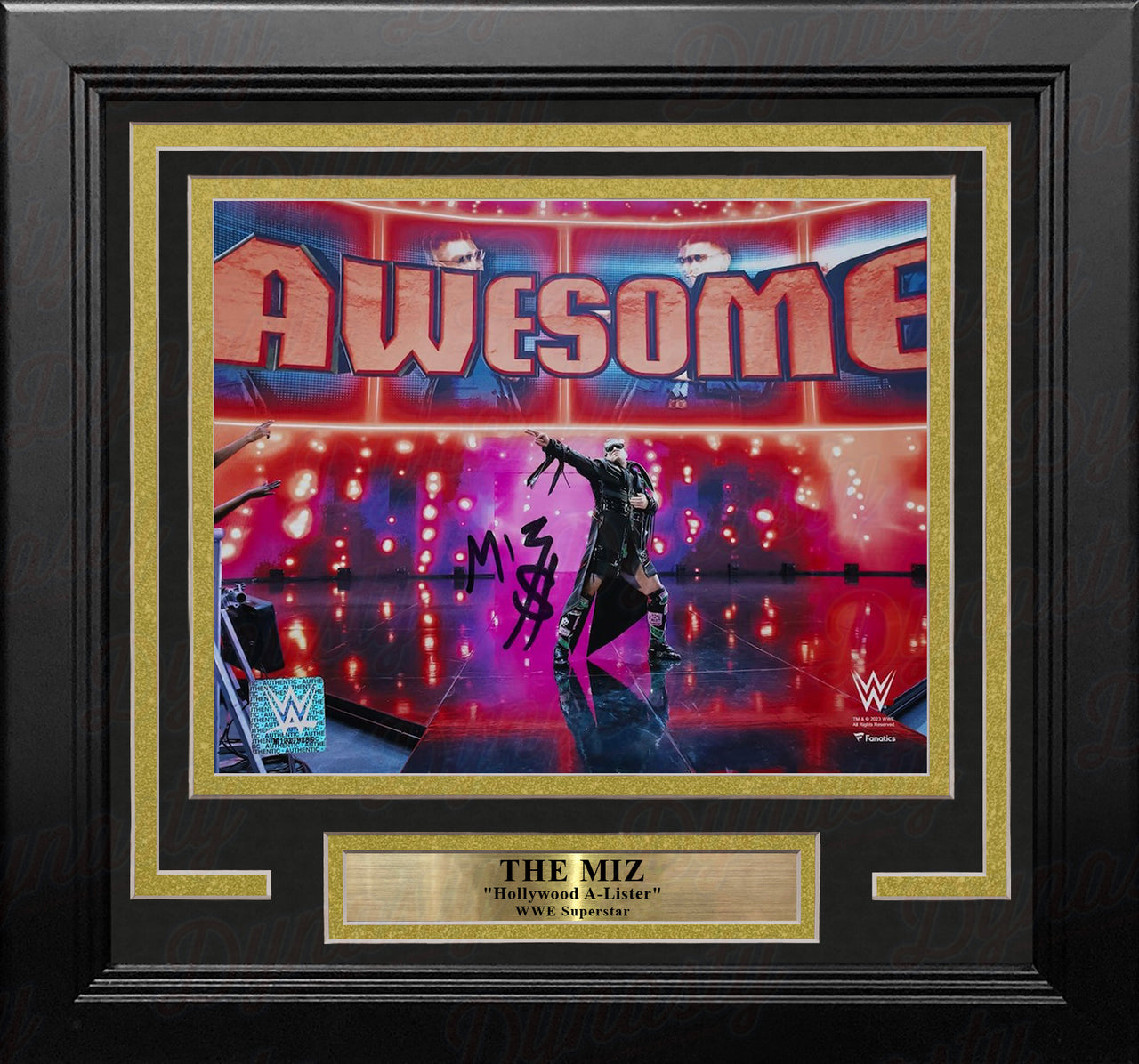 The Miz Awesome Entrance Autographed 8" x 10" Framed WWE Wrestling Photo
