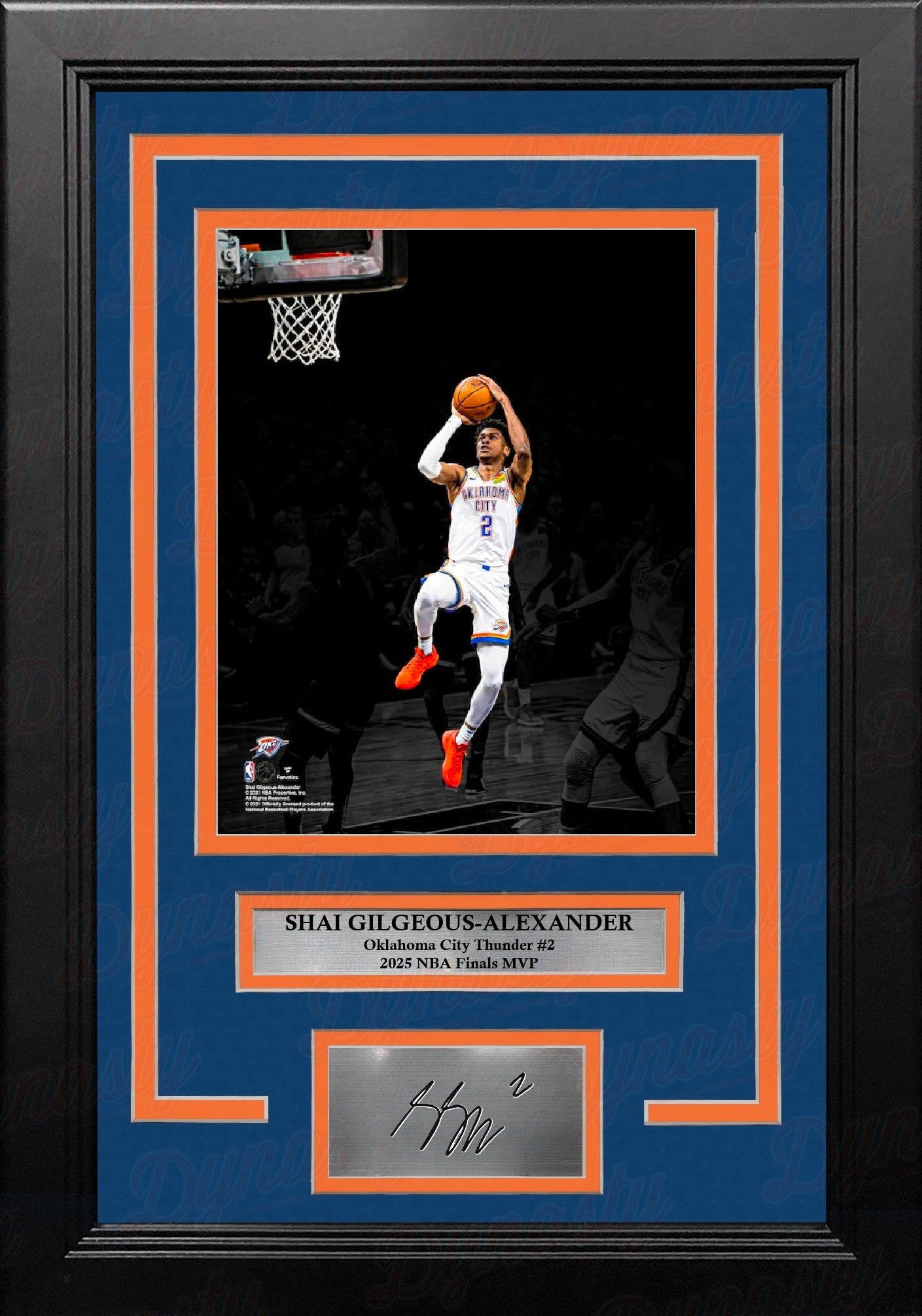 Shai Gilgeous-Alexander Oklahoma City Thunder 8x10 Framed Basketball Photo with Engraved Autograph