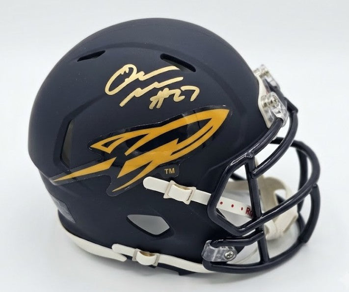 Quinyon Mitchell Toledo Rockets Autographed Mini-Helmet - Dynasty Sports & Framing 