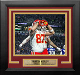 Travis Kelce Heart Hands Touchdown Kansas City Chiefs 8" x 10" Framed Football Photo - Dynasty Sports & Framing 