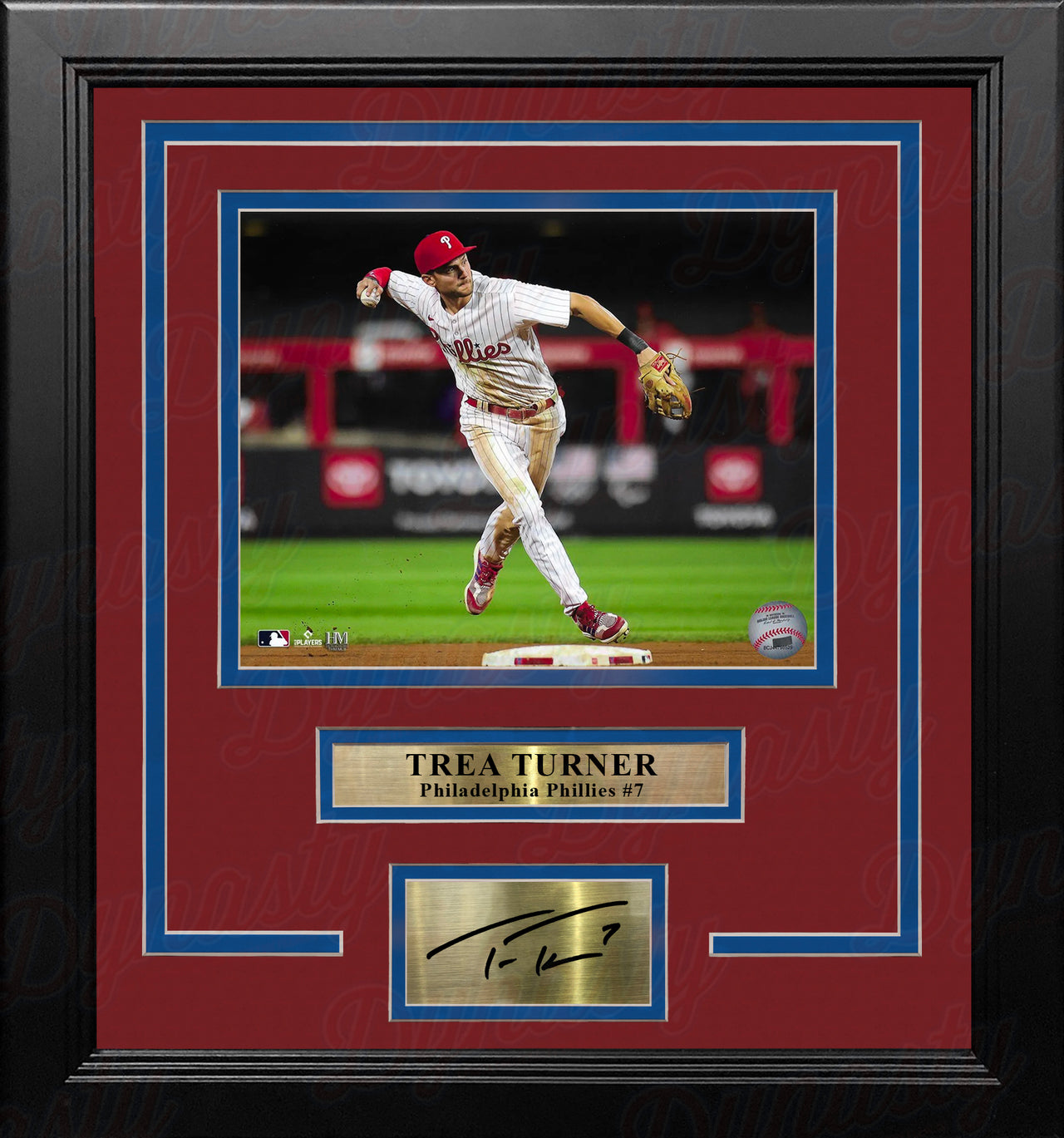 Trea Turner in Action Philadelphia Phillies 8" x 10" Framed Baseball Photo with Engraved Autograph