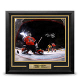 Trent Frederic First NHL Goal Boston Bruins Autographed 11" x 14" Framed Hockey Photo - Dynasty Sports & Framing 