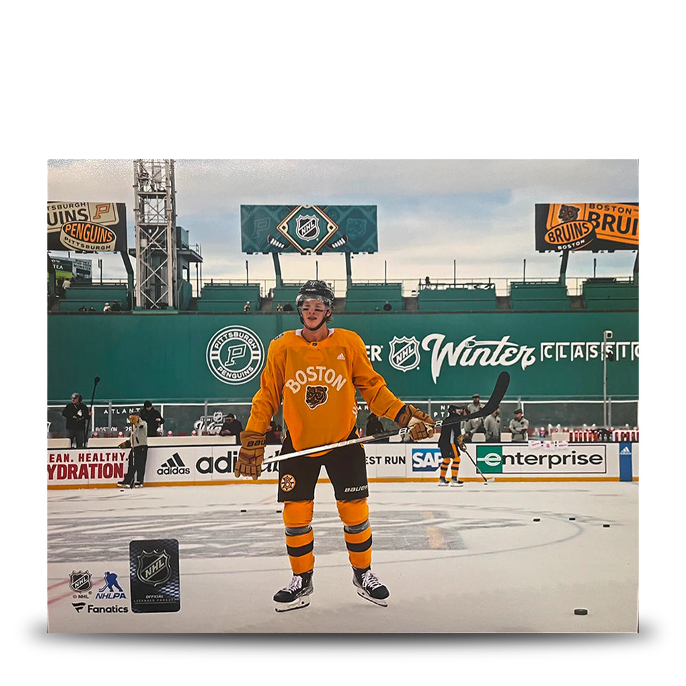 Trent Frederic Winter Classic Action Boston Bruins 8" x 10" Hockey Photo
