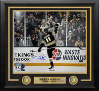 Trent Frederic Goal Celebration Boston Bruins Autographed 11" x 14" Framed Hockey Photo