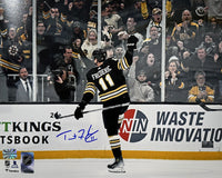 Trent Frederic Goal Celebration Boston Bruins Autographed 16" x 20" Hockey Photo