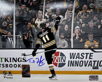 Trent Frederic Goal Celebration Boston Bruins Autographed 8" x 10" Hockey Photo