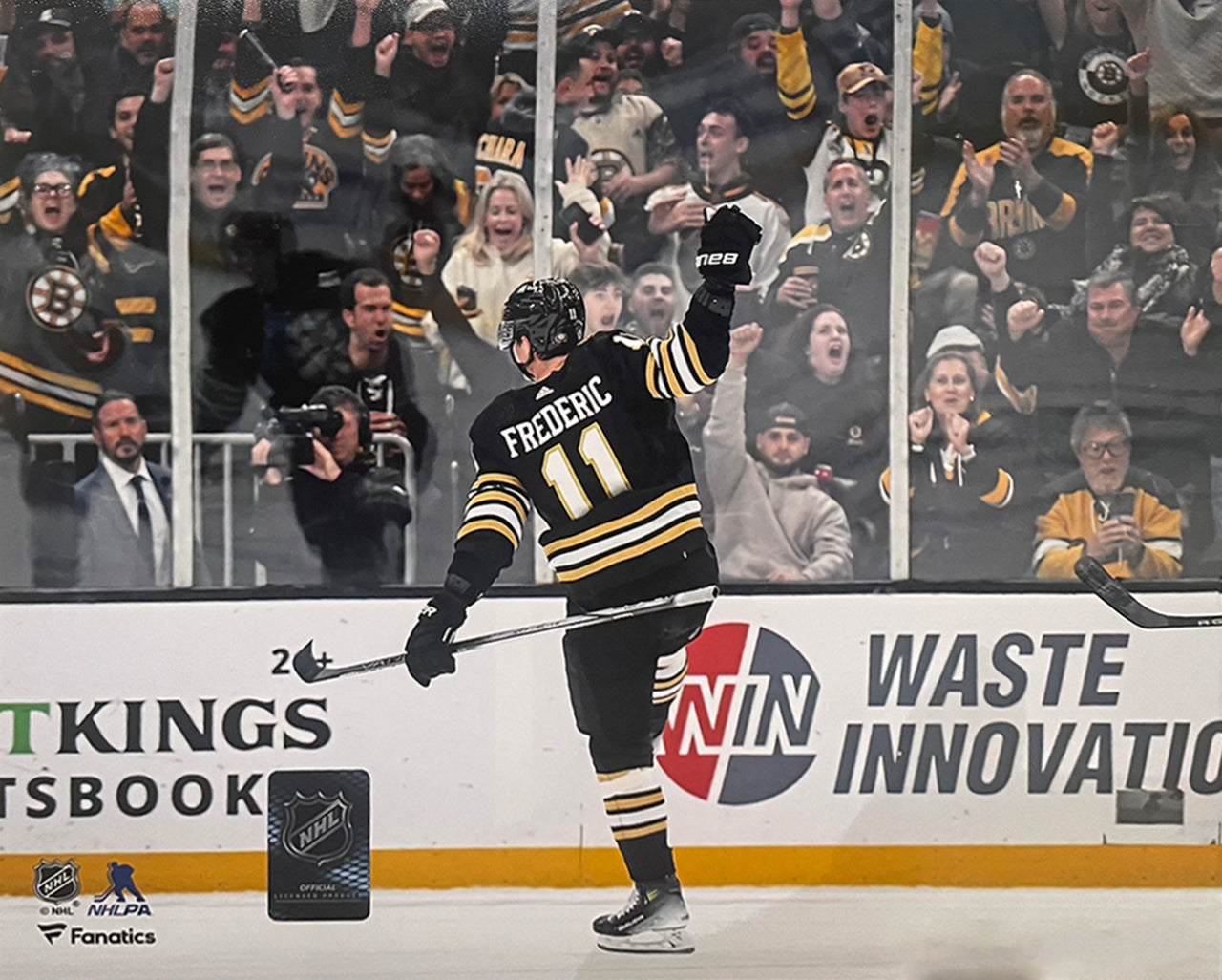 Trent Frederic Goal Celebration Boston Bruins 8" x 10" Hockey Photo