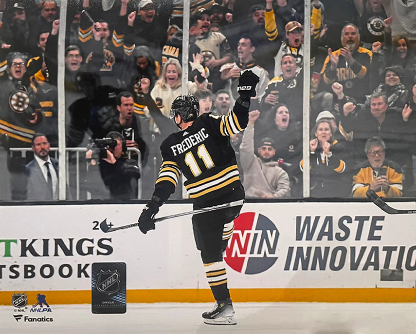 Trent Frederic Goal Celebration Boston Bruins 11" x 14" Hockey Photo