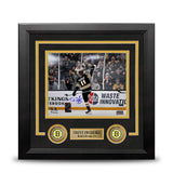 Trent Frederic Goal Celebration Boston Bruins Autographed 8" x 10" Framed Hockey Photo - Dynasty Sports & Framing 
