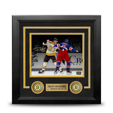 Trent Frederic Fighting Action Boston Bruins Autographed 8" x 10" Framed Hockey Photo - Dynasty Sports & Framing 