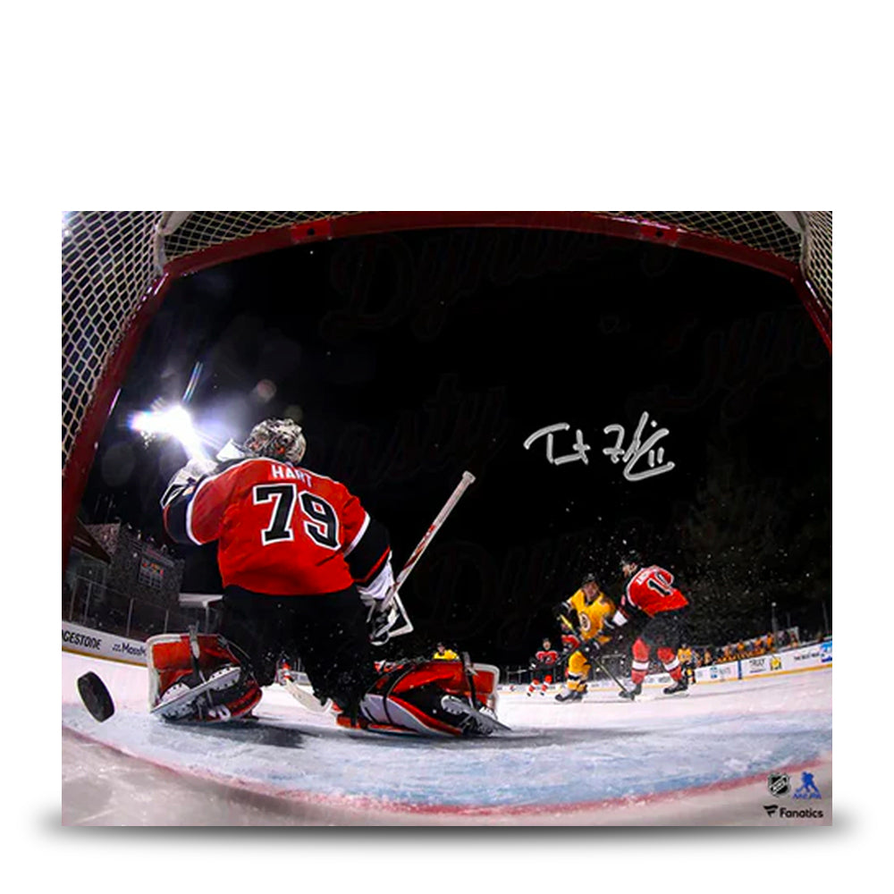 Trent Frederic First NHL Goal Boston Bruins Autographed 8" x 10" Hockey Photo