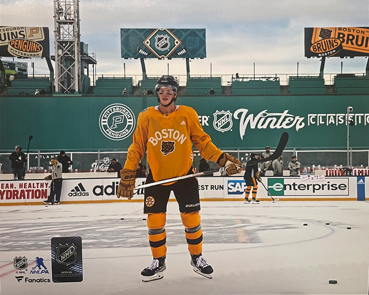 Trent Frederic Winter Classic Action Boston Bruins 8" x 10" Hockey Photo