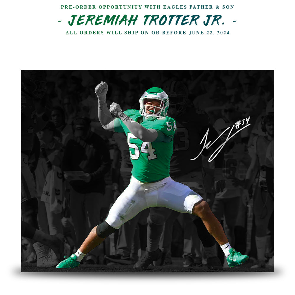 Jeremiah Trotter, Jr. Autograph Philadelphia Eagles Football Photo | Pre-Sale Opportunity
