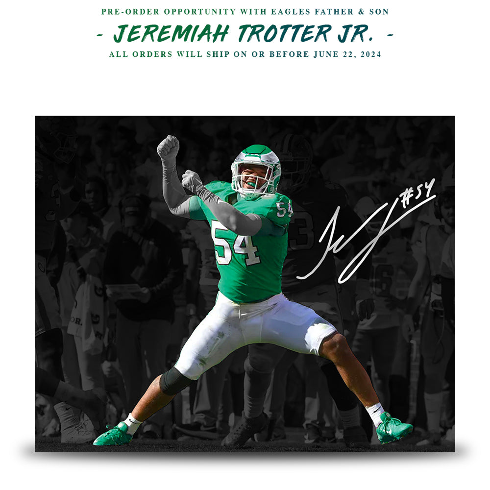 Jeremiah Trotter, Jr. Autograph Philadelphia Eagles Football Photo | Pre-Sale Opportunity