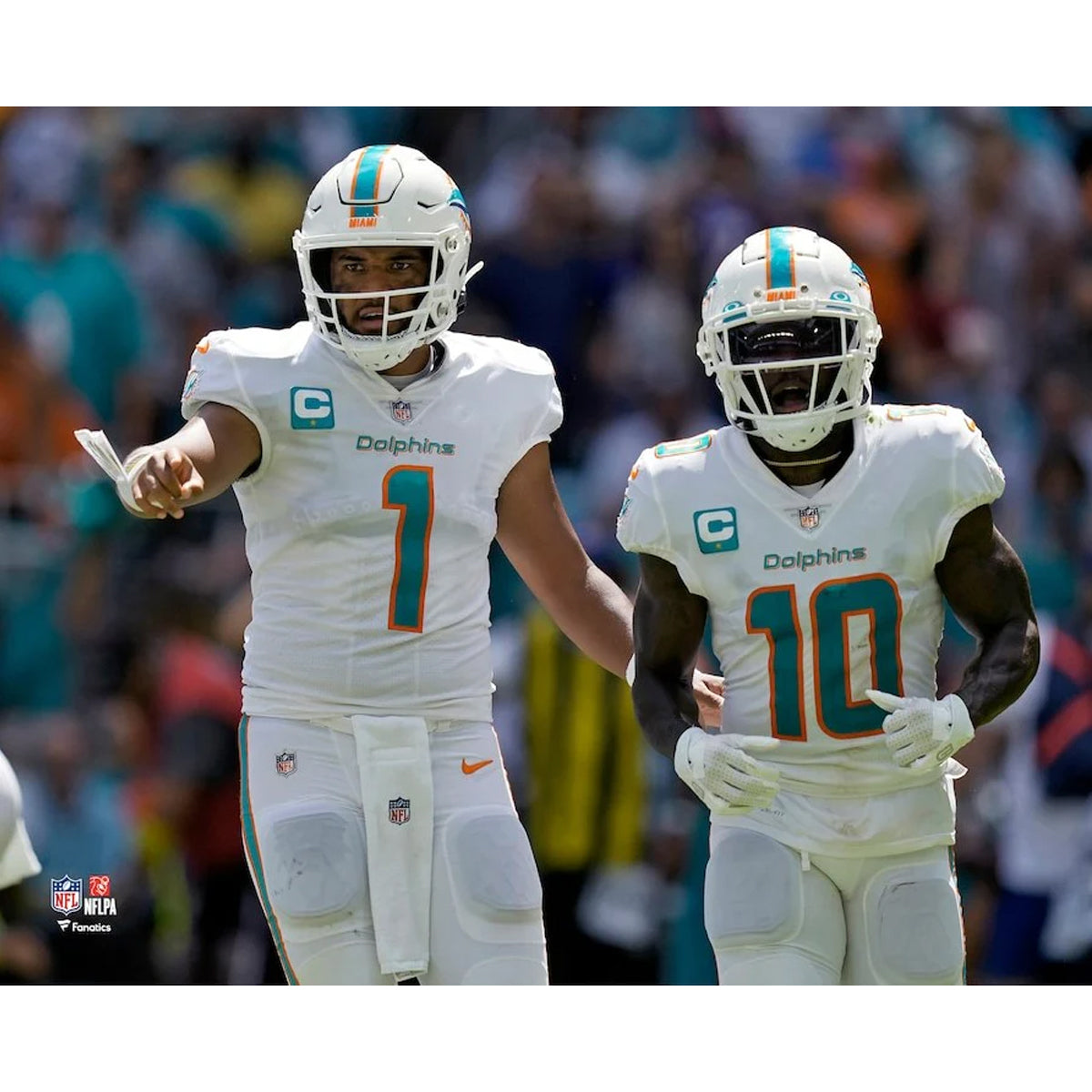 Tua Tagovailoa & Tyreek Hill Miami Dolphins 8" x 10" Football Photo of