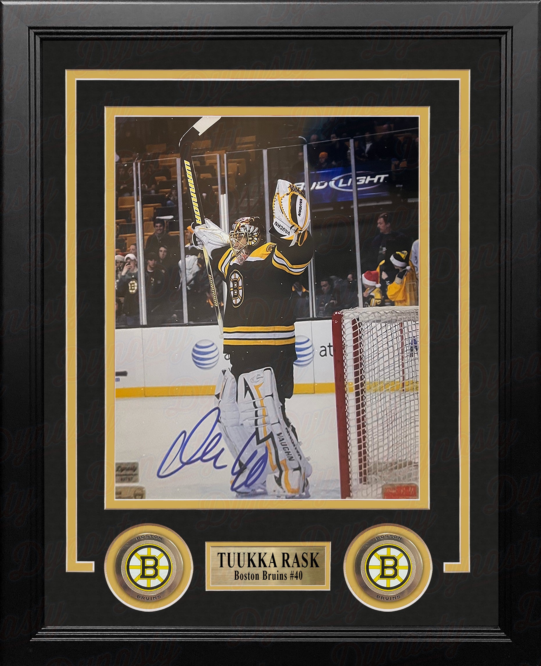 Tuukka Rask Arms Up Boston Bruins Autographed 8" x 10" Framed Hockey Photo