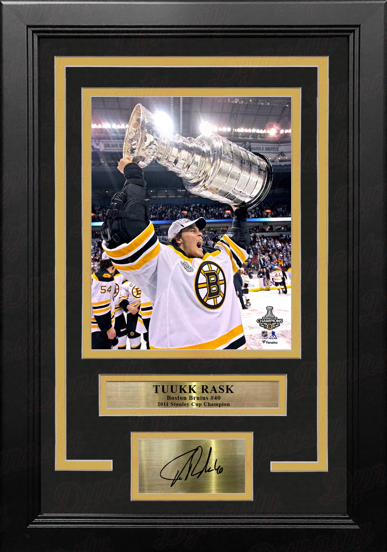 Tuukka Rask Stanley Cup Boston Bruins 8" x 10" Framed Hockey Photo with Engraved Autograph