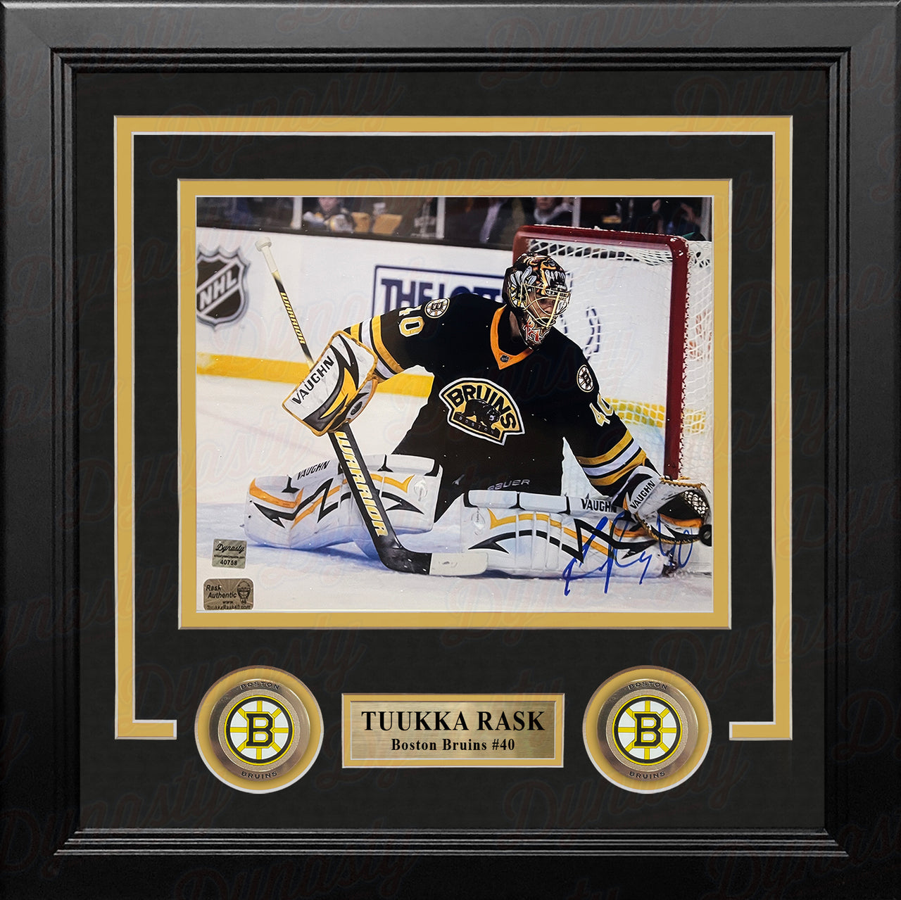 Tuukka Rask Glove Save Boston Bruins Autographed 8" x 10" Framed Hockey Photo