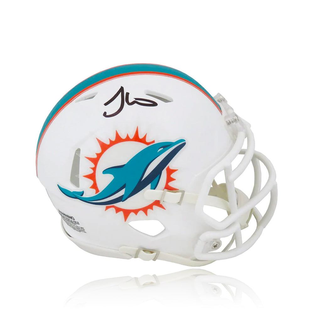 Tyreek Hill Miami Dolphins Autographed Football Speed Mini-Helmet - Dynasty Sports Authenticated