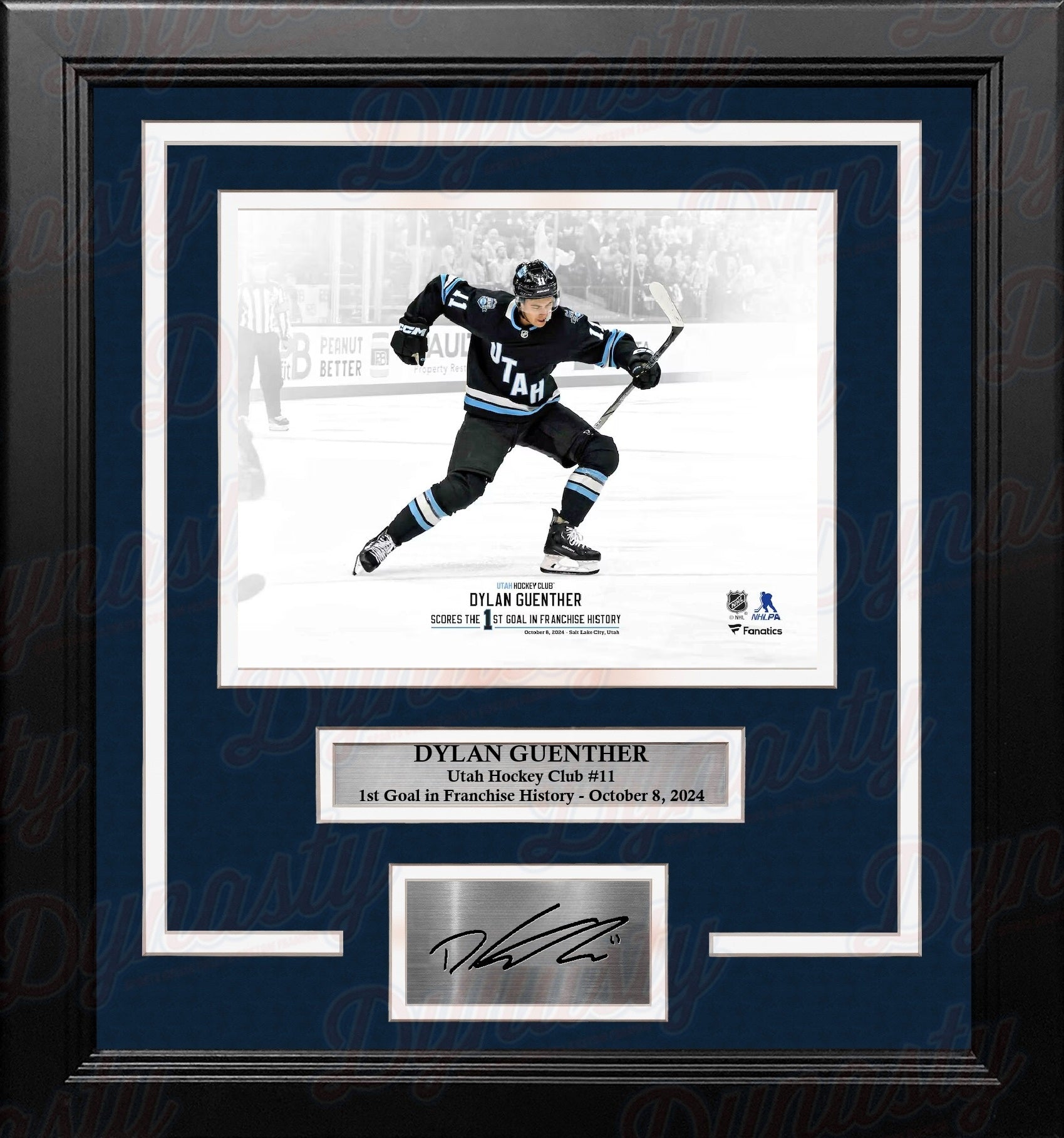 Dylan Guenther Utah Hockey Club First Goal in Franchise History 8x10 Photo with Engraved Autograph