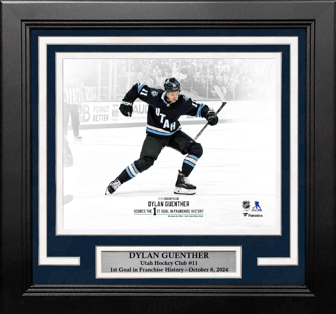 Dylan Guenther Utah Hockey Club First Goal in Franchise History 8" x 10" Framed Hockey Photo