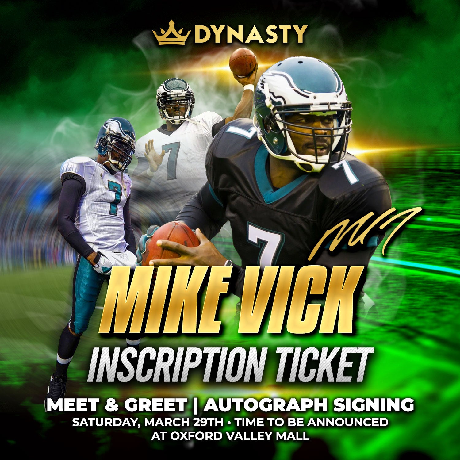 Mike Vick Inscription Ticket