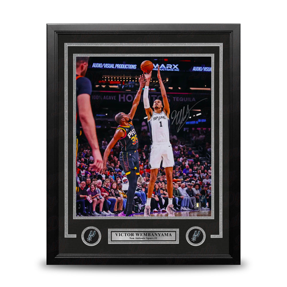 Victor Wembanyama v. Durant San Antonio Spurs Autographed 16" x 20" Framed Basketball Photo