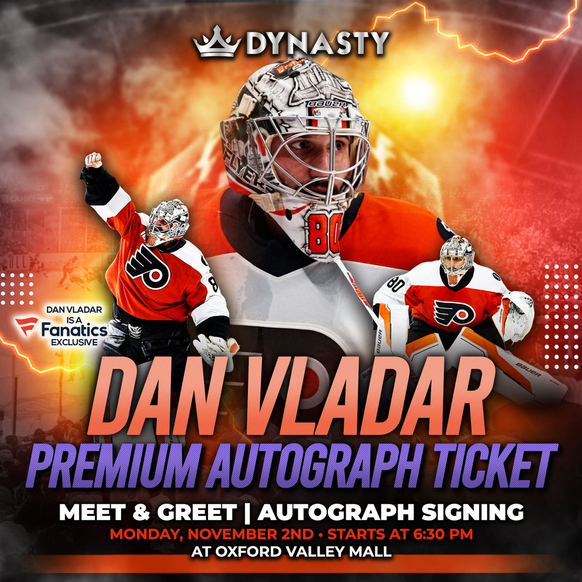 Dan Vladar Philadelphia Flyers Goalie Experience Tickets